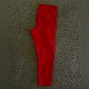 ZYIA Women's High-Waist Red Active Leggings